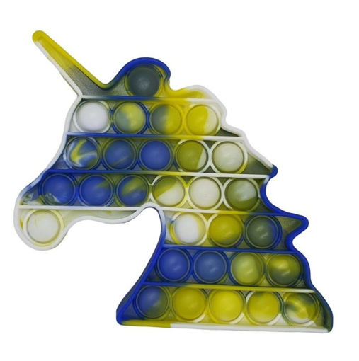 Picture of POP UP FIDGET UNICORN BLUE/YELLOW
